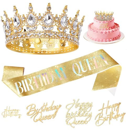 YnewL Rétro Diademe Princesse Strass Diademe Mariage Couronne Anniversaire Femme pour Mariages, Fiançailles et Occasions Spéciales