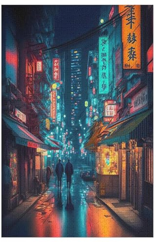 Tokyo, Japan Wooden Jigsaw Puzzle for Adults 1000 Piece Puzzles for Kids Challenging Game 78×53cm