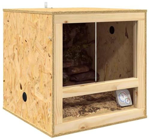 vidaXL Terrarium Brun 50 x 50 x 50 cm OSB