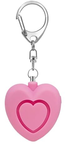 Alarma De Seguridad Personal - 125dB Dispositivo En Forma De Corazón Para Avisos De Protección | Alarma De Seguridad Llavero Con Luz - Para Niños Mayores Caminar Solos Correr Estacionamiento Viag