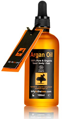 Pure Argan Oil 100ml. 100% Pure and EcoCert Certified Organic. For Face, Body, Hair and Nails. Premium Quality.