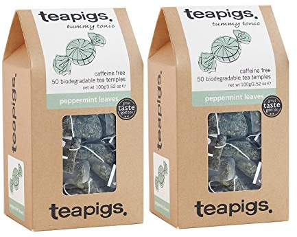 Teapigs Peppermint Leaves Tea 50 Temples (Pack of 2 - 100 Temples)