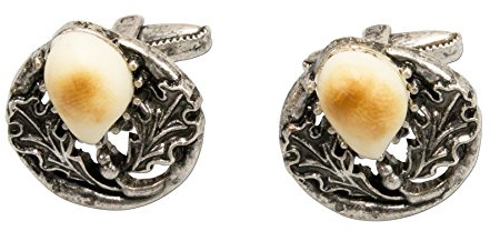 Alpenflüstern Trachten-Manschettenknöpfe Hirschzahn Grandl Bicolor-Farben API072