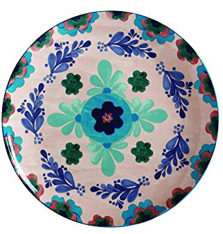 Maxwell & Williams Piatto da portata in maiolica con disegno floreale in confezione regalo, rotondo, porcellana, pesca, 36,5 cm