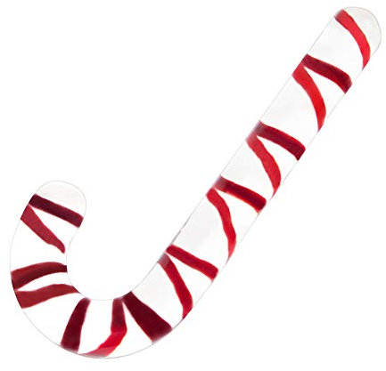 Glas Analplug Analdildo - Weihnachten Zuckerstange Kristall Buttplug G-Punkt Prostata Stimulieren Analsexspielzeug für Frauen Männer Masturbation