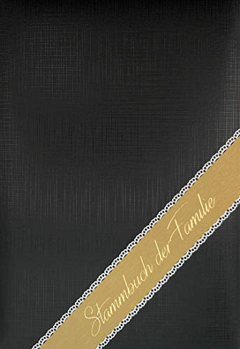 Stammbuch Xenia, Metallic-Optik, glänzend, schwarz, Banderole mit Schriftzug in Gold, Stammbuchformat