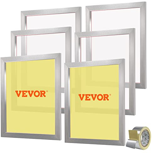 VEVOR Kit de sérigraphie (6 Cadres 20 * 24 avec Maille 305)