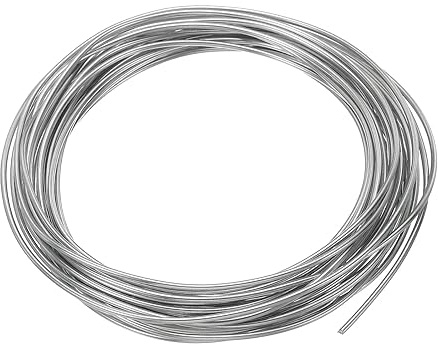 PATIKIL Alambre de Zinc de Alta Pureza 99,99% - Calibre 18, 1,2mm, Suave Para Abalorios y Experimentos Científicos (16,4 Pies/Rollo)