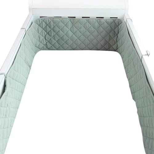 ZGantrix Baby Bettumrandung Nestchen Babybett Umrandung Bettumrandung Babybett, Umrandung Babybett, Babybett Umrandungen, Nestchen Babybett Kinderbett Umrandung,Grün 190 cm/74.8 in