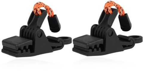 BESPORTBLE 2 Piezas Clip de toldo de Tienda pabellón luz de la Tienda Impermeable Lona Tent Clip para toldos convenientes Sujetadores de Carpa reparadores de Tiendas de campaña Acrílico Black