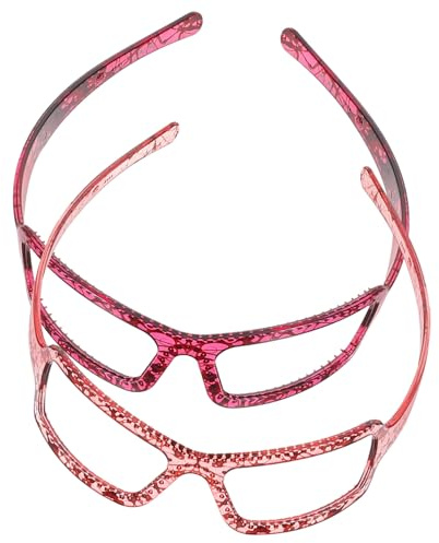 NULYLU 2pièces Bandeaux Femmes Lunettes Créatifs Serre-tête Original Pour Accessoires Cheveux Élégants Et Maquillage Quotidien