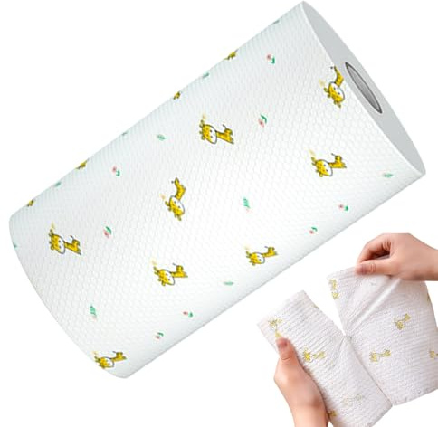 Servilleras de limpieza: toallas de papel de papel perforadas, juego de toallas de cocina lavable de 12 veces | Paños absorbentes sostenibles, uso del hotel para el hogar multipropósito, alternativa e
