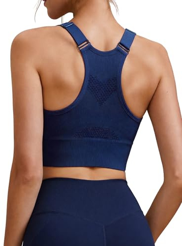 Litherday Sujetador Deportivo Mujer Nadadora Yoga Azul Marino XL