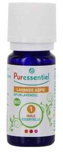 Puressentiel - Olio Essenziale di Lavanda Spica - 100% Puro e Naturale - OEBBD (Olio Essenziale Botanicamente e Biochimicamente Definito) - Da Agricoltura Biologica - Vegan e Cruelty Free - 10 ml