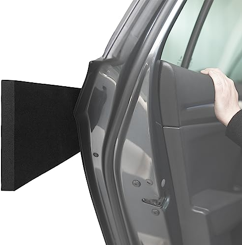 ECENCE 2er Pack Garagen Wandschutz, Türkantenschutz Auto - 30x10x1,5cm - Autotür Schutz selbstklebend für Garage, Carport und Parkplatz, Schwarz
