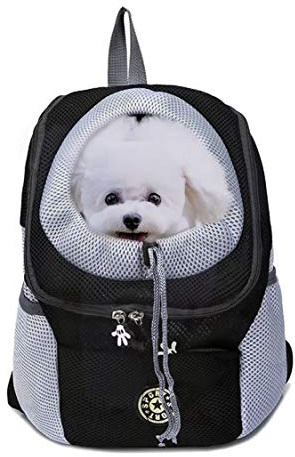PAPIEEED Pet Carrier Backpack for small dog cat up to 2~26 lbs, Hands-Free Pet Travel Bag, Breathable Head-Out Design and Waterproof Bottom for Hiking & Travel