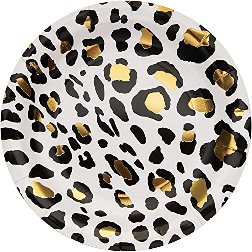 Creative Teller aus Folie, Leopardenmuster, 23 cm