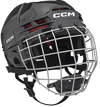 CCM Tacks 70 Helm Combo Senior, Größe:L, Farbe:Schwarz