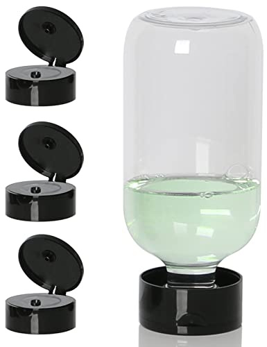 Ofiray-home Bottle Emptying Cap for 1.08 Neck Size Effortlessly Empty Shampoos and Lotion Bottles, 28/410 Flip-Top Dispensing Caps Compatible with Cetaphil, Aveeno, CeraVe - 3 Pack