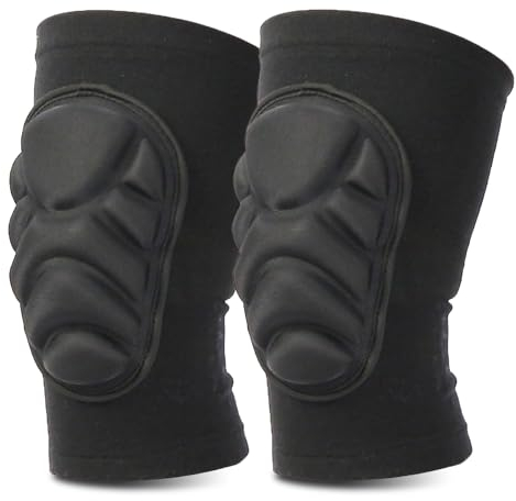 TERJBG Knieschoner,1 Paar Schwarz Knieschoner mit Dickem, Schwamm Rutschfest Knieschützer, Nylongewebe Knee Pads für Gartenarbeit, Reinigung, Bodenbeläge, Sport, Yoga
