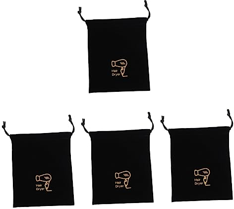 Healeved 4stücke Haartrockner Aufbewahrungstasche Mit Kordelzug Langlebiger Föhn-Beutel Für Reisen Und Fitnessstudio Praktischer Schutz Für Haartrockner