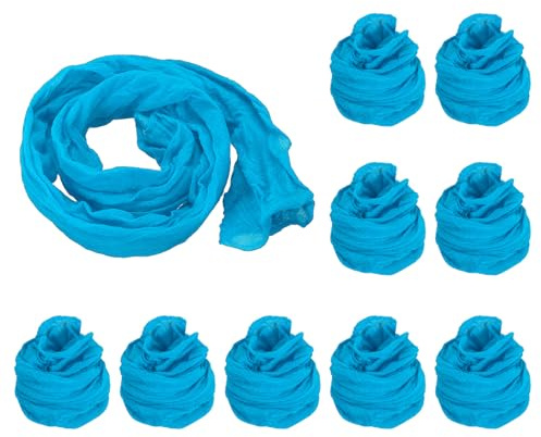 PATIKIL Tela de Flores de Media 10 Piezas de Material de Malla de Nylon para Hacer Flores de Media de Seda Tensil para Manualidades de Boda y Decoración del Hogar Azul Cielo