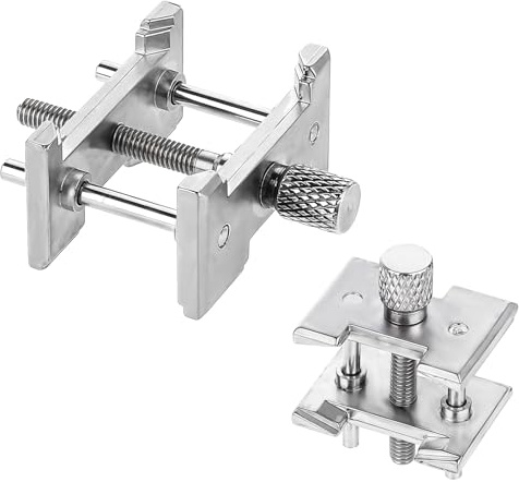 2 Sizes Watch Movement Holder, 2 in 1 Extendable and Reversible Watch Vise Metal Watches Repair Tools Kits Wristwatch Case Vise Clamp Watchmaker Tools for Watches Repairing, Jewelry Making, Craft