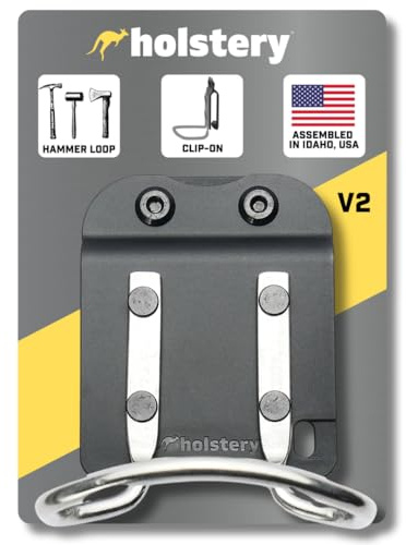 Holstery HammerMaster | Hammer Holder Loop - Clip-On Tool Belt Holster Holds Hammers, Hatchet, or Mallet