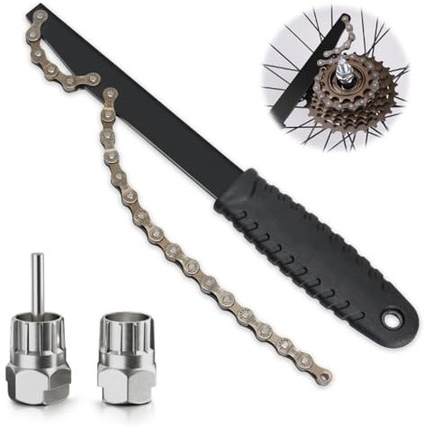 BNGXR Fahrrad Kettenpeitsche, Zahnkranzabzieher Schraubkranz Abzieher Werkzeug Kit, Ketten Peitsche und Ritzelabzieher, Universal Ritzelabnehmer Kassettenabzieher für 7, 8, 9, 10, 11, 12 Fach Kassette