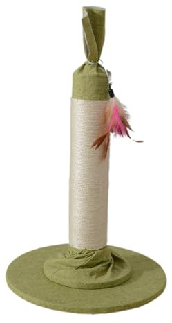 Paletto per Gratta per Gatti, Paletti Gratta per Gatti - Albero Di Gatto in Corda di Sisal per Gatti Al Coperto | Grandi Paletti Da Raschiare Di 53 Cm/21 Pollici con Giocattolo Di Piume Pendenti