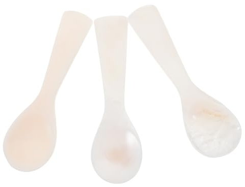 MOLUCKFU 3pezzi Cucchiaio Da Dessert Di Cucchiaini Per e Cibo Elegante Design Madreperla Per Servire Dolci e Cibi Gourmet