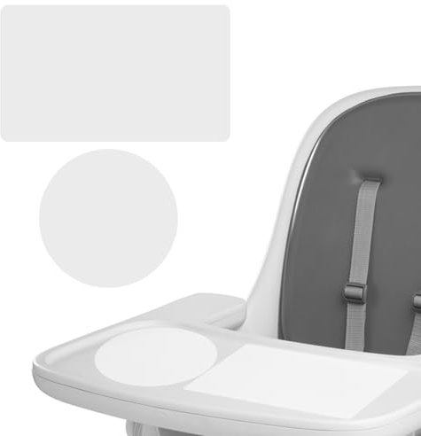 lasuroa 6pcs Suction Solver Stickers for Stokke Tripp Trapp Tray, Round & Rectangle Adhesive Tray Suction Sticker for High Chair Bowls Plates & Toys Fixation