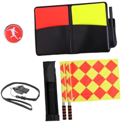 predolo Set de árbitro de fútbol con Silbato y Bandera para Deportes al Aire Libre