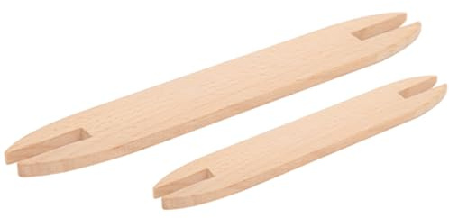 CHICIRIS Navette de Tissage en Bois de Hêtre, Outil de Tricot Léger pour Bricolage, Pull, écharpe, Tapisserie, pour les Amateurs de Broderie à la Main, 2 Pièces