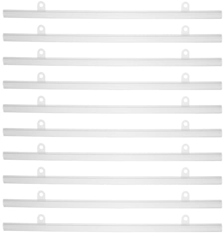 CAXUSD 20 barre appendiabiti in PVC: asta di sospensione in plastica trasparente da 12 per poster, mappe e pergamene - barra espositiva da parete facile da usare - clip per appendere stampe per