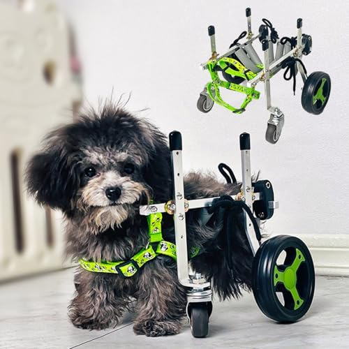 Sedia A Rotelle Regolabile A Quattro Ruote Per Cani, Telaio Leggero In Alluminio - Rimorchio Per Bicicletta Per Animali Domestici Disabili, Facile Da Montare, Supporta La Deambulazione(XS)