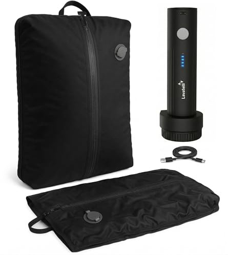 Lavatelli Set med resevakuumpump + USB-C Pump 40 x 30 x 20 cm Svart