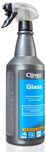 Clinex Glass 1L - Puissant en Efficace Nettoyant Vitres - Liquide Vitre Ceramique - Nettoyage des vitres - Nettoyage Complet des Fenêtres