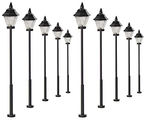 Evemodel 10 STK. Modell Bahn Lampe Led Leuchte Strassenlampen 57mm Spur H0 Puppenhaus Bonsai Dekoration