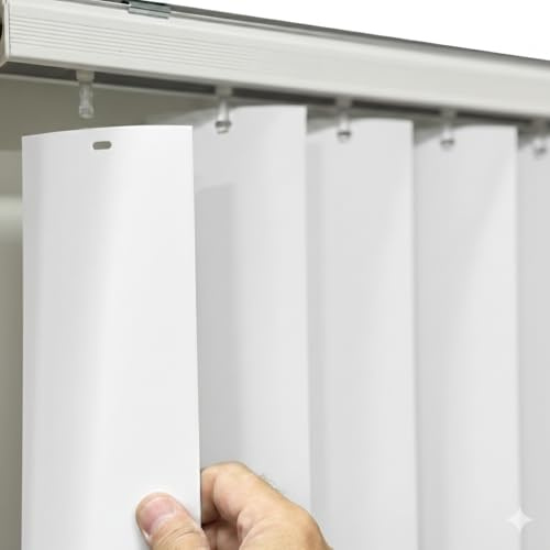 Vertical Blinds Replacement Slats Heavy Duty PVC Smooth Curved (White) You Pick Size and Quantity (82.5 Inches) (25 Slats)