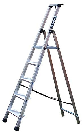 TB Davies 1211-025, 5 Tread Maxi 110 Platform Steps, Platform Height 1.12m, Aluminum, EN131 Professional