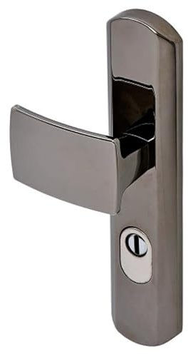 Vachette Artis - Juego de seguridad (2 asas reversibles, izquierda/derecha, versión llave I para puerta, diámetro de 195 mm, material Zamak resistente, acabado cromado aterciopelado, 10 años de