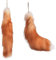 tintoke Fuchsschwanz,fox tail,Fuchsschwanz Anhänger etwa 40cm Fell Schwanz Keychain fox tail keychain Auto Schlüsselketten Anhänger Weich Flaumig Dicht Dekoration (Ursprüngliche Natürliche Farben)
