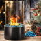Eufrozy Tabletop Fireplace Bioethanol Fire - 90min Long Burn Time Smokeless Portable Table Top Firepit, with Windproof Glass Decor Stone, for Indoor Outdoor Home Living Room Balcony Party