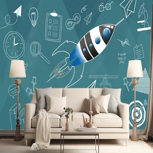 Papel pintado de tamaño personalizado, decoración de habitación infantil, papel tapiz 3D, papel tapiz texturizado autoadhesivo con texto en inglés It Can Move