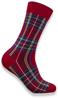 Men's Cotton Tartan Socks | Black Watch, Royal Stewart, Lindsay, Wallace, Stewart Modern - Gift for Him