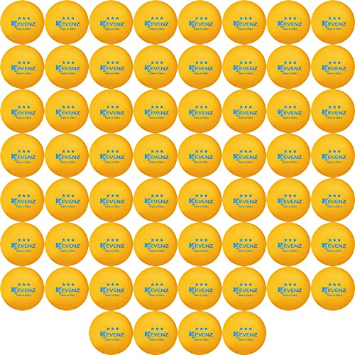 KEVENZ 60-Pack 3-Star 40+ Orange Table Tennis Balls,Advanced Ping Pong Ball