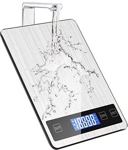 Digital Küchenwaage,15KG Digitale Küchenwaagen Haushaltswaage Digitalwaage, Hochpräzise Elektronische Waage Küche Lebensmittelwaage Kochwaage Briefwaage mit großer Edelstahl Wiegefläche und Tara