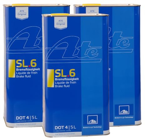 ATE 3X ORIGINAL Bremsflüssigkeit Brake Fluid SL.6 DOT 4 5 Liter / 03.9901-6403.2