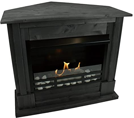 Kaminbau Mierzwa Gelkamin Ethanolkamin Kaminofen Eckkamin Rafael Deluxe Royal - Schwarz